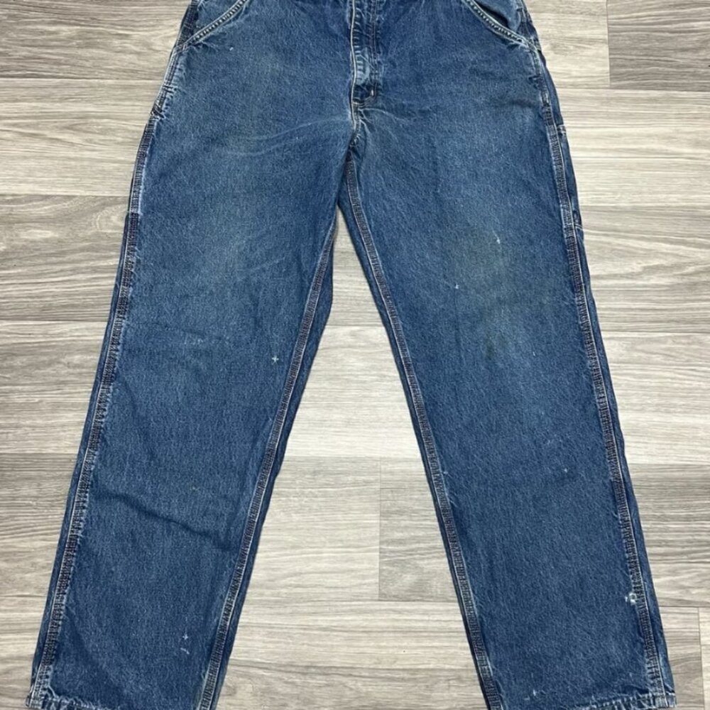 Carhartt Flame Resistant Blue Jeans 35x33 Men Cat 2 Original Fit Pants Workwear